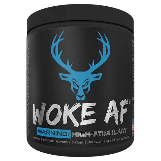 Woke AF- High Stimulant Pre-Workout- Blue Raz - 30 Servings