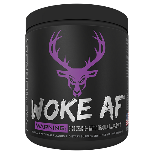 Woke AF- High Stimulant Pre-Workout- Grape Gainz - 30 Servings