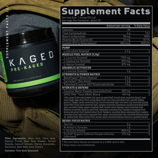 Pre - Kaged - Krisp Apple 20 servings