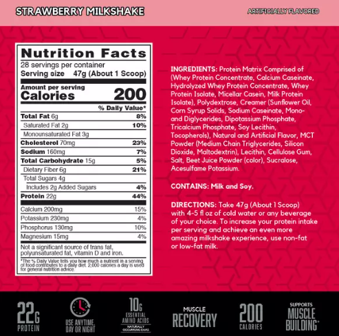 Syntha-6 Strawberry Protein 2.91lbs