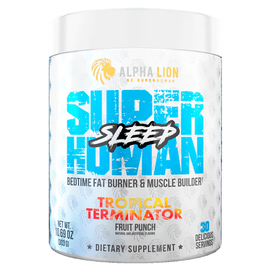 Sleep Aid- Super Human Sleep Tropical Terminator Fruit Punch- 30 Servings