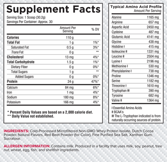 ISO protein - 2 lbs (30 servings ) - Red Velvet Cake