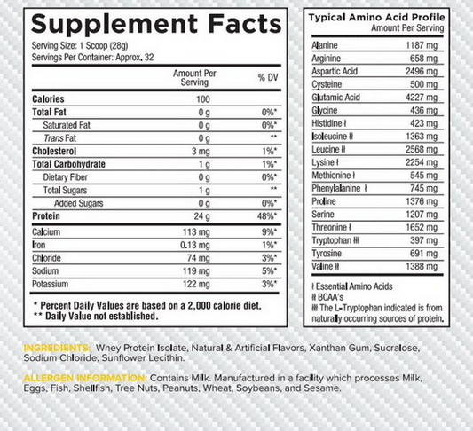 ISO protein - 2 lbs (32 servings )  - Lemon pound cake