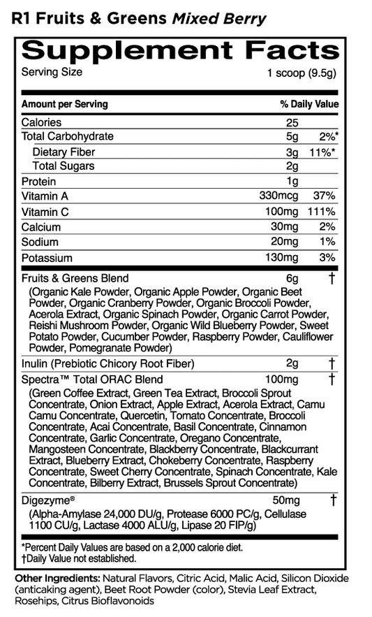 R1 - Fruits & greens - 30 servings